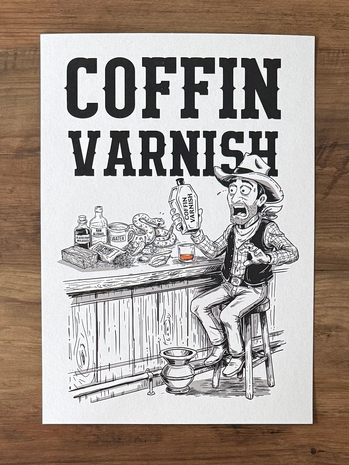Wild West - Coffin Varnish Art (Print Only)